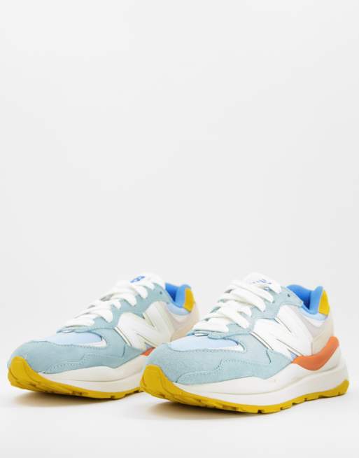 New Balance – 57/40 – Szałwiowe zamszowe sneakersy z blokami kolorów