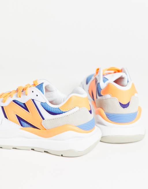 Orange white and on sale blue new balance