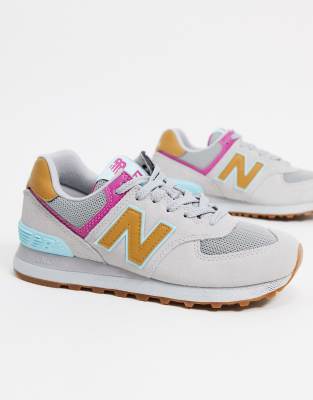 New Balance 574 All Terrain trainers in cream | ASOS