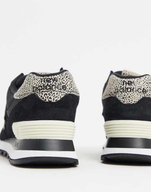 New balance negras 2024 con animal print