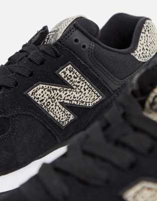 new balance black and leopard print