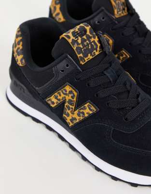 new balance black and leopard