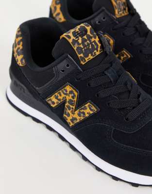 new balance black and cheetah