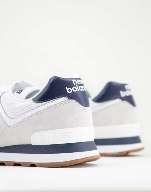 New balance 574 store blanche et bleu