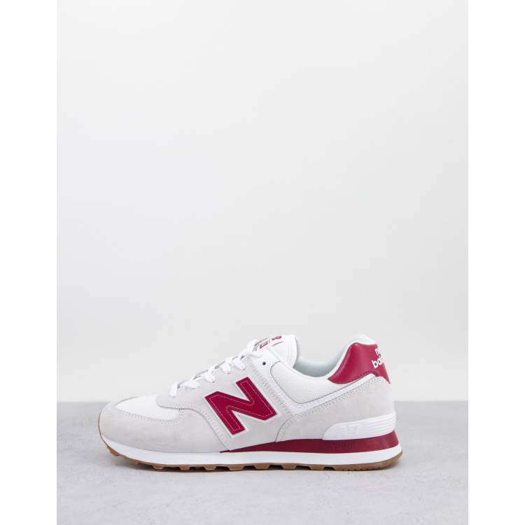 New balance 574 on sale rouge et blanche