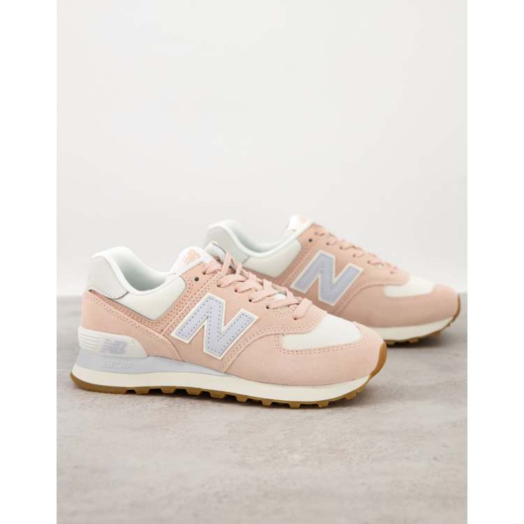 New balance 574 on sale bleu et rose