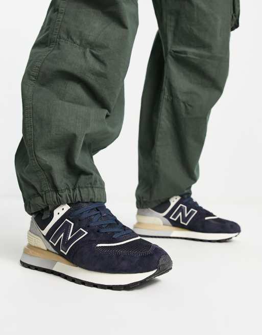 New balance 574 blanc cheap bleu marine