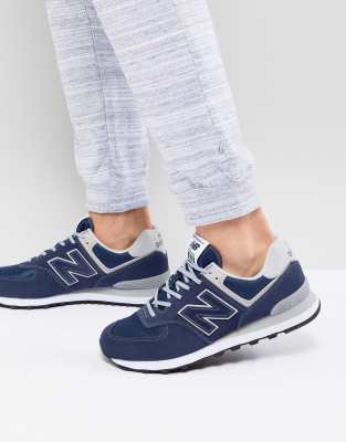 new balance 574 blanche et bleu marine