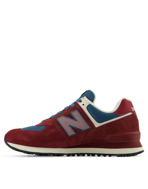 New Balance 574 Baskets Bordeaux et bleu ASOS