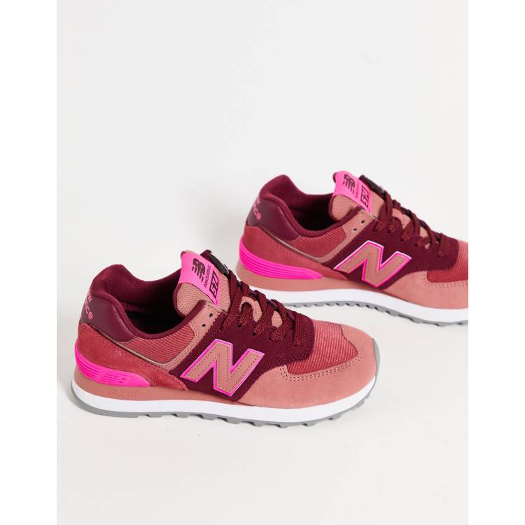 New balance 574 pink mens cheap