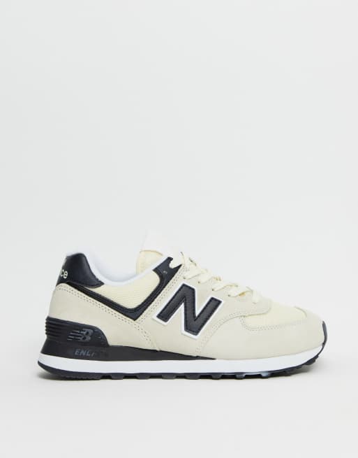 New Balance 574 Baskets Cr me et noir