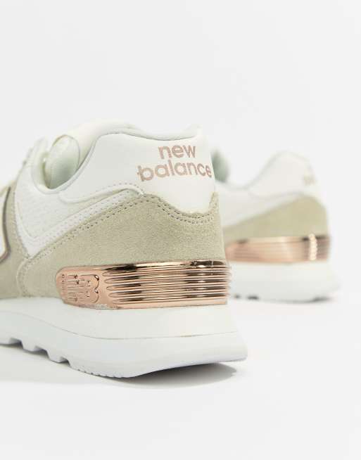 574 - baskets à plateforme - beige/doré New Balance en coloris