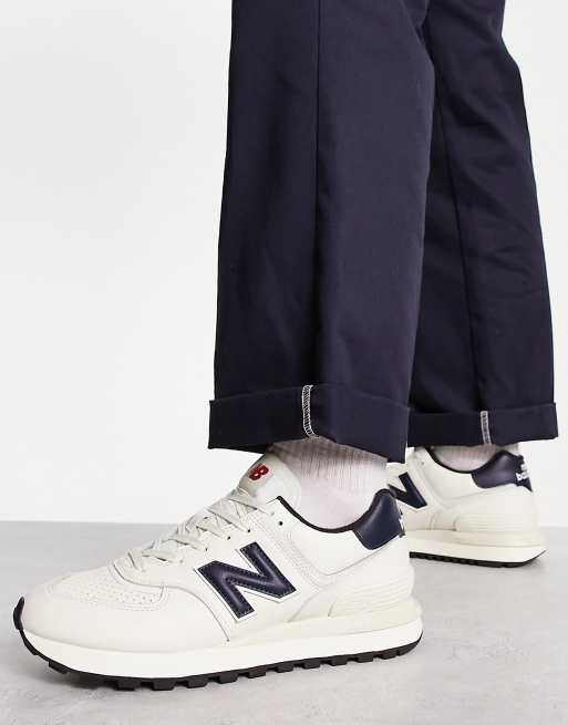 New balance 574 blanche et bleu shop marine