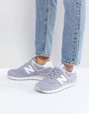 new balance 574 baskets en daim gris