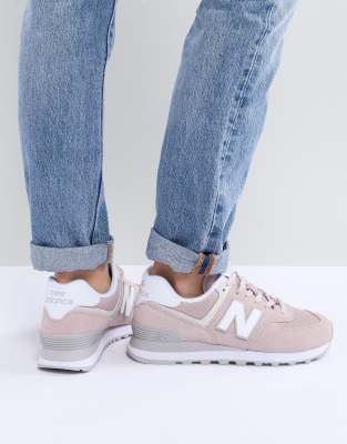 new balance 574 suede pink