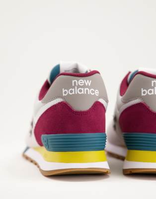 New balance bordeaux et jaune on sale