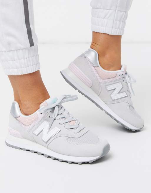 New balance clearance 574 grise pailletée