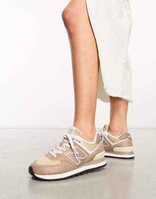 New Balance 574 Baskets Marron et fauve m tallis ASOS