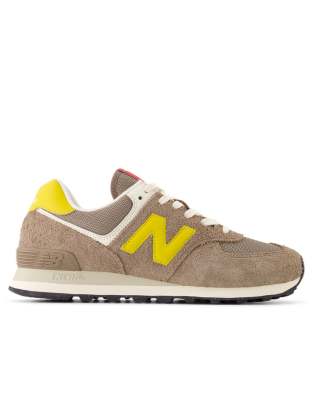 New Balance - 574 - Baskets - Marron/jaune