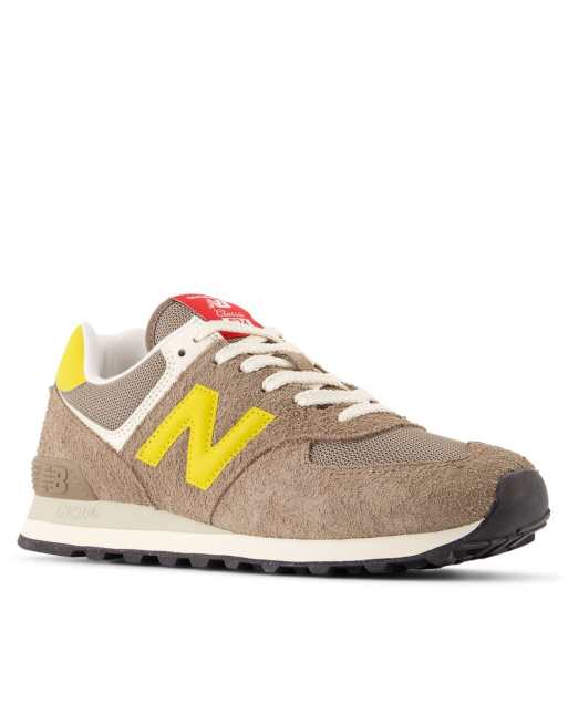 New Balance - 574 - Baskets - Marron/jaune, 3 de 4