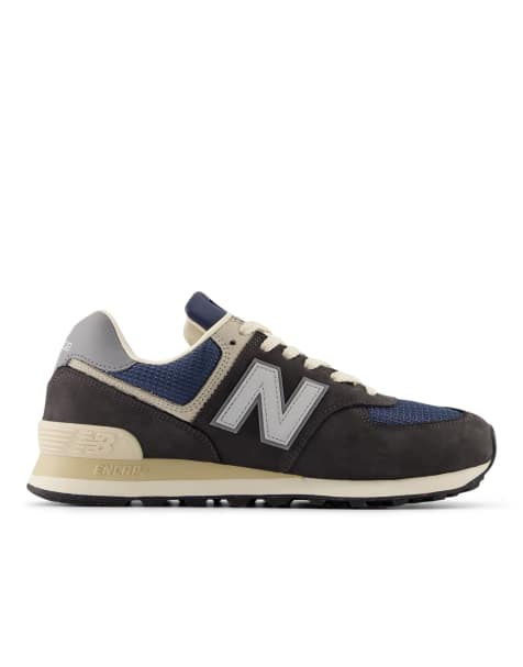New Balance - 574 - Baskets - Noir et bleu - view 1