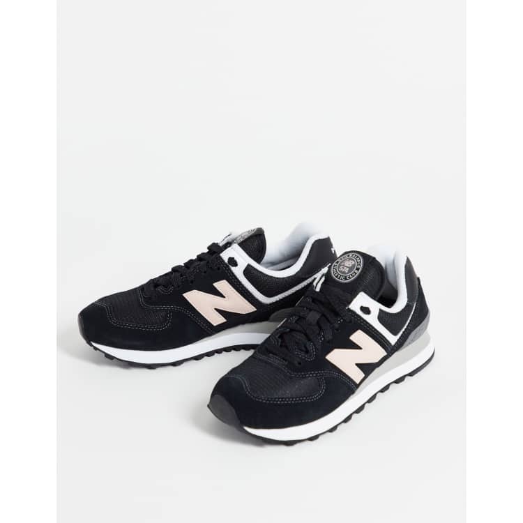 New balance 574 noir et clearance or