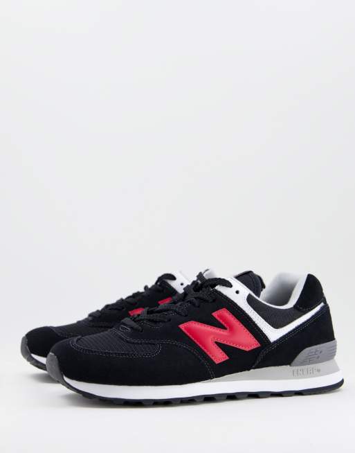 New balance shop 574 noir rouge