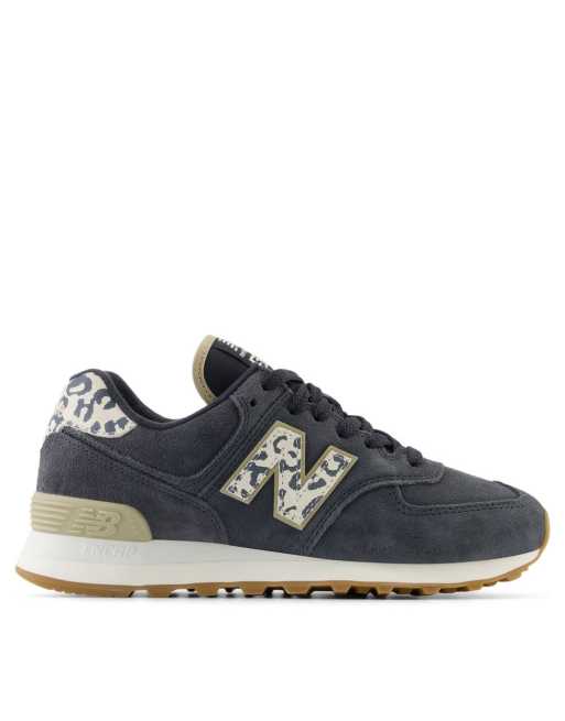 New Balance - 574 - Baskets - Noir/imprimé léopard , 4 de 4