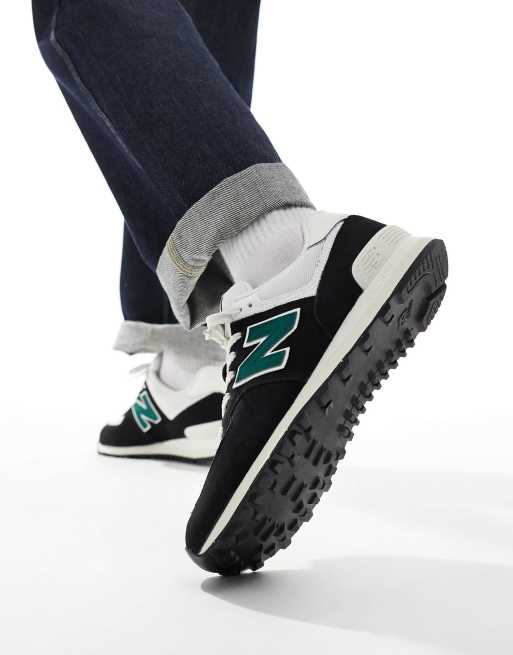 New Balance 574 Baskets Noir vert