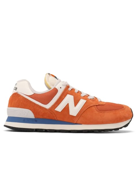 New Balance - 574 - Baskets - Orange - view 1