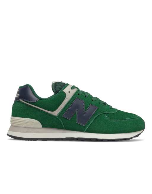 New balance 574 sales bleu vert