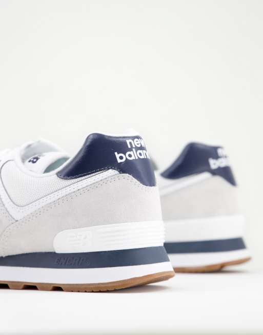 New Balance – 574 – Biało-niebieskie buty sportowe, 3 z 4