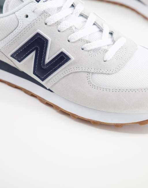 New Balance – 574 – Biało-niebieskie buty sportowe, 4 z 4
