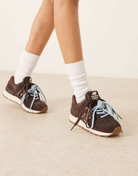 New Balance - 574 - Brune sneakers i ruskind - view 1