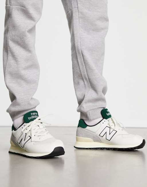 New Balance – 574 – Buty sportowe w kolorze złamanej bieli i zieleni