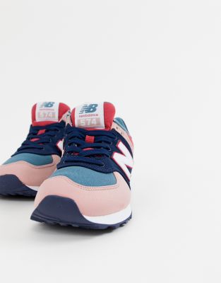 new balance colour block trainers