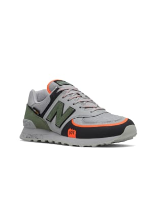 new balance 574 orange and green