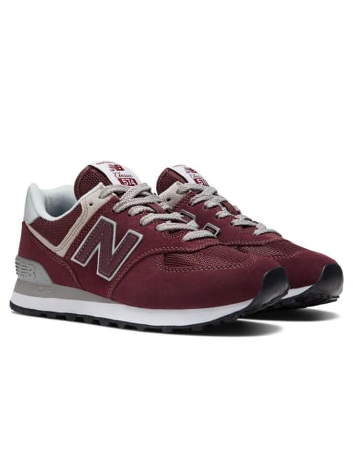 New balance best sale 574 core burgundy