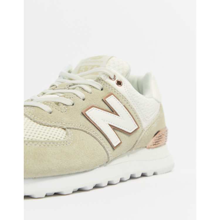 New balance best sale beige and gold