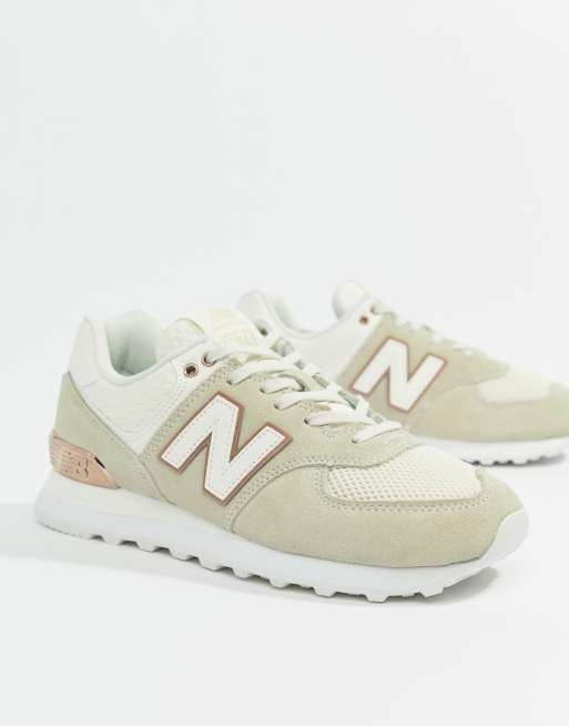 Cream and store gold new balance