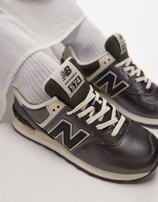 New Balance – 574 – Czarne metaliczne buty sportowe, 4 z 5