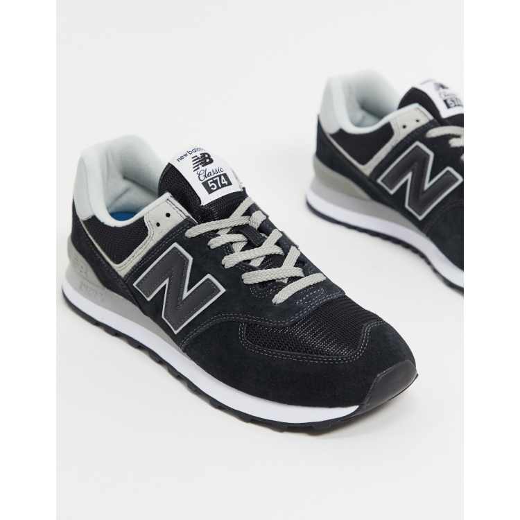 New Balance 574 Czarne zamszowe sneakersy