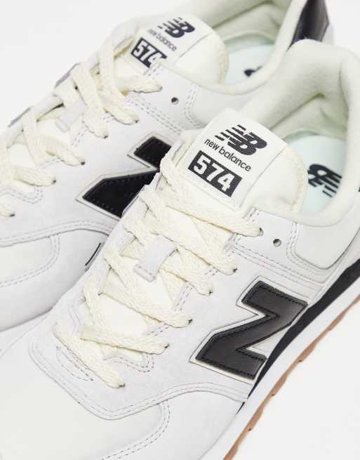 New Balance 574 – Czarno-białe buty sportowe, 3 z 4