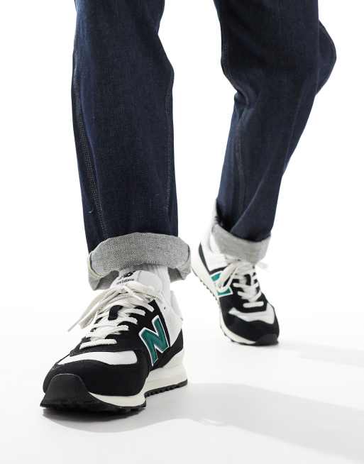 New Balance – 574 – Czarno-zielone buty sportowe, 4 z 5