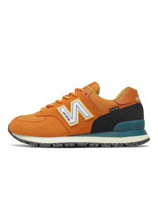 new balance 574 navy and orange