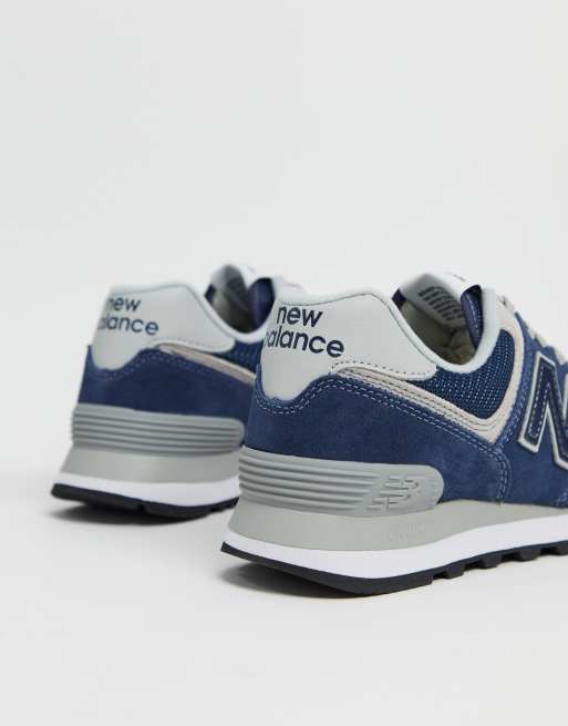 New balance on sale szare z niebieskim