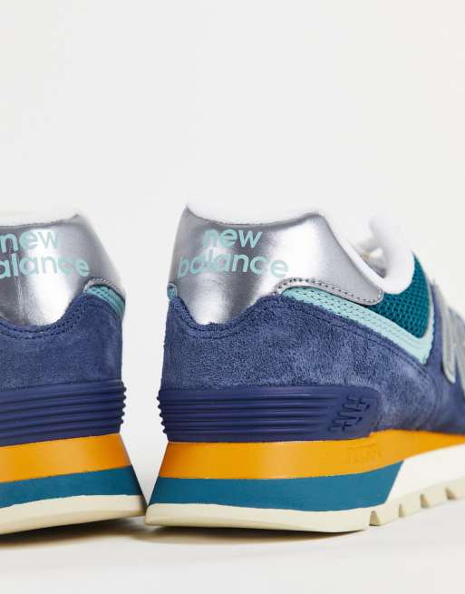 New Balance – 574 – Granatowo-turkusowe buty sportowe, 4 z 4