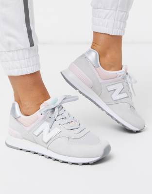 new balance 574 trainers in grey