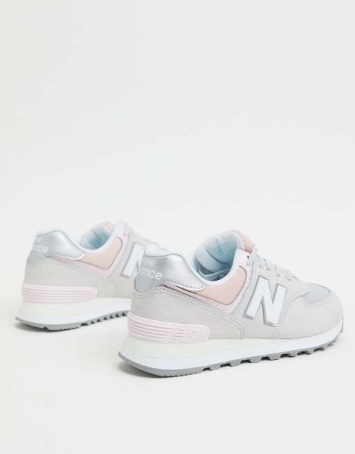 New balance rosa clearance grau