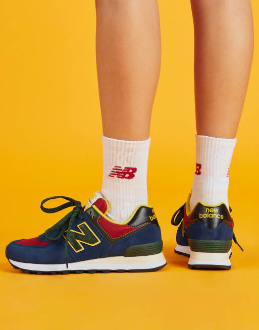 New Balance – 574 – Marinblå träningsskor – Endast hos ASOS, 2 av 4